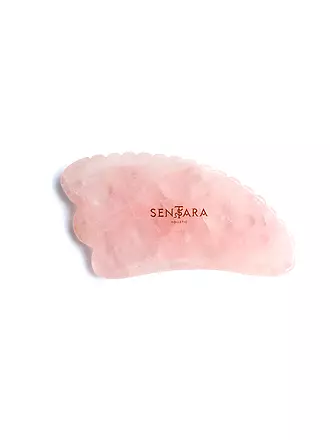 SENTARA | Massagestein - Gua Sha Horn mit Zahn Rose Quartz | 